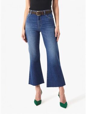 ROLLA’S • Eastcoast Flare Crop Jeans in Blue